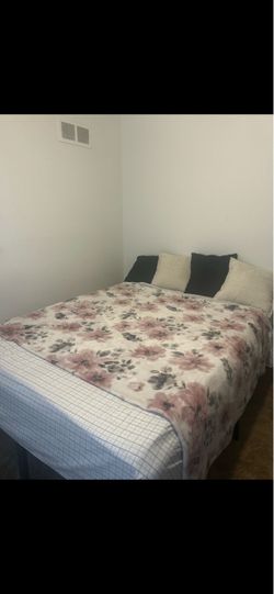 Full/Queen Bed Frame with Mattress
