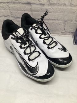 Nike Alpha Huarache Elite 4 Low Baseball Cleats Mens 15 White Black