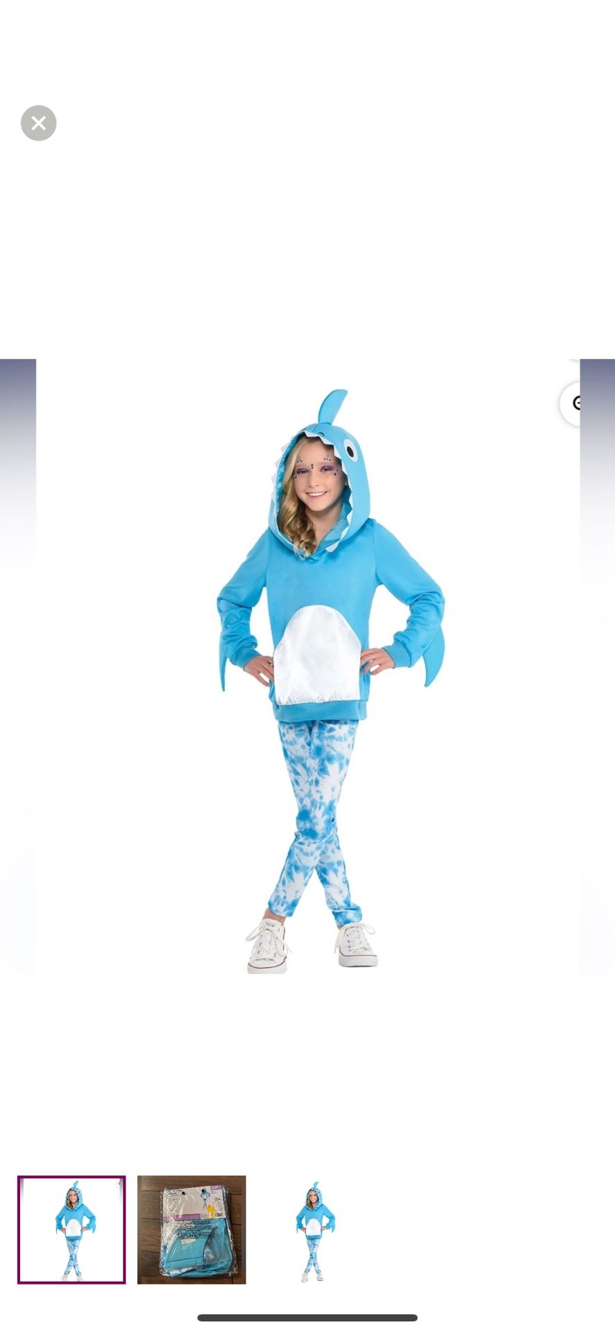 FIN-TASTIC Kids shark Halloween costume size Small