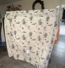 Halloween Shower Curtain – Spooky Haunted House Pattern