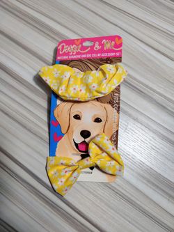 Dog & Me Matching Scrunchie + Bow Tie Set