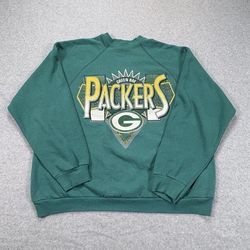 VTG 1993 Green Bay Packers Crewneck Sweatshirt Men’s L  Made In USA NFL 90s