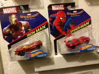 Marvel Hotwheels Spideman and Ironman Home coming