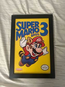 Super Mario Bros. 3 Framed NES Cover Art Print
