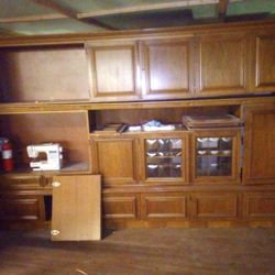 Antique German Shrunk Wall Unit