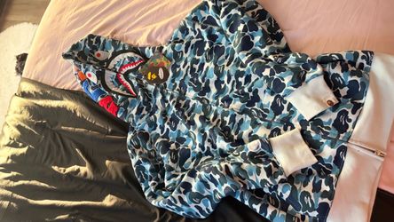Blue bape zip up