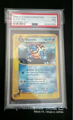 PSA 7 Blastoise Reverse Holo 2002 Pokemon Expedition #36 Vintage