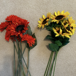 Silk Flowers $10 Each Set