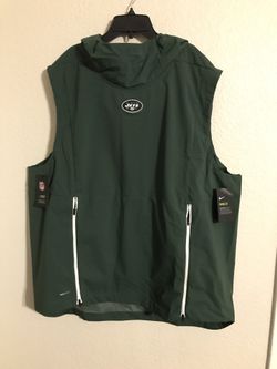 Mens Size 2XL Nike New York Jets NFL Fly Rush Hoodie Vest