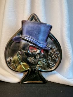 Skull Ace of Spades Decorative Figurine