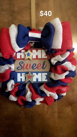 Homemade Wreath 4th of July