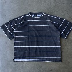 vintage sunfaded 90s boxy striped surf style heavyweight tshirt 