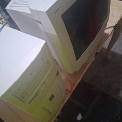 Vintage Computer And Monitor. LG & ACER