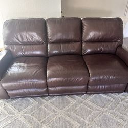 Basett Pure Leather Recliner Sofa