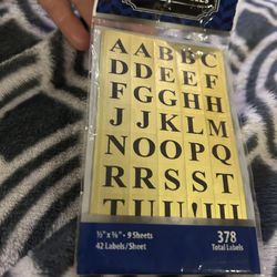 BAZIC Gold Foil Alphabet Label (378/Pack)