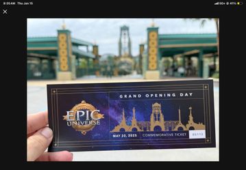 Universal Epic Universe Tickets