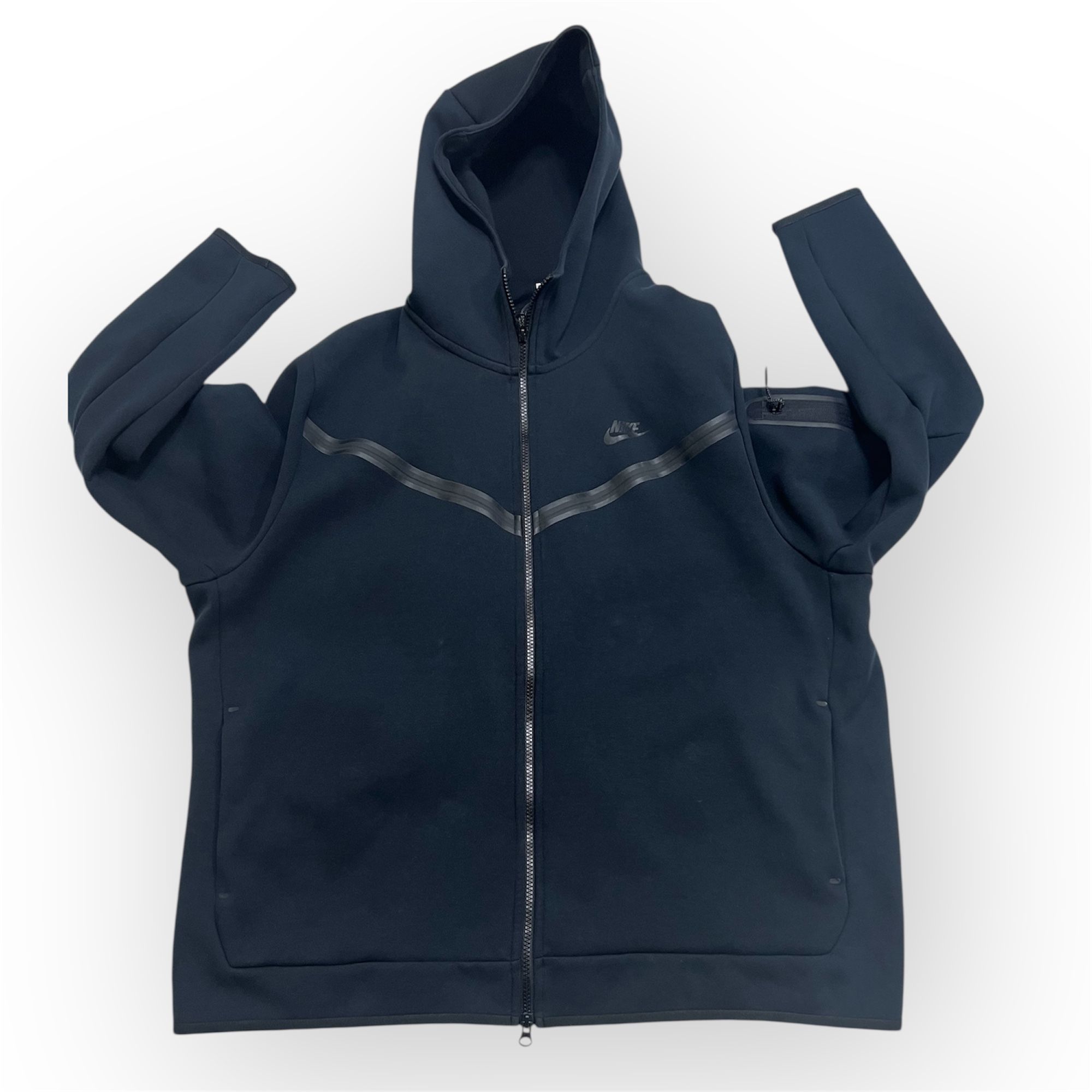 Nike Sportswear Tech Fleece Full Zip Men's Hoodie- Black- Sz-XXL-CU4489-010