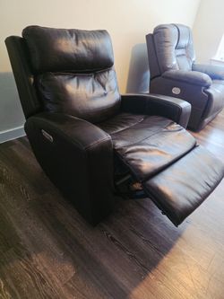 Sillón Reclinable Eléctrico De Piel Original