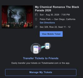 Two MCR Tickets