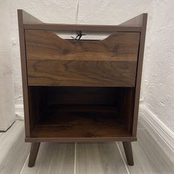 Modern Gallery Nightstand Walnut Brown - Target Room Essentials Set of 2