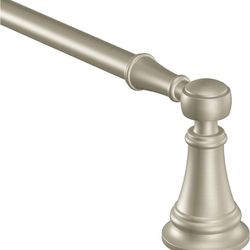 Moen YB8418BN Weymouth 18-Inch Single Towel Bar, Brushed Nickel