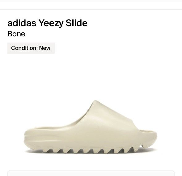 Adidas Yeezy Slide Bone Size 7