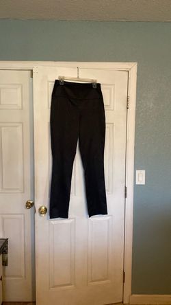 Fabulosity black high waisted pants silver striped size 5