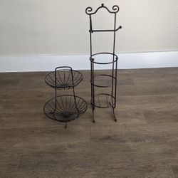 Kitchen Basket  and Toilet Paper Caddy