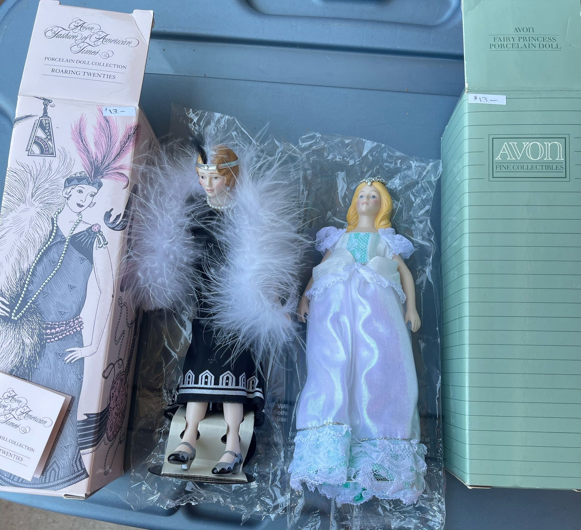 To Avon dolls roaring 20s and an angel