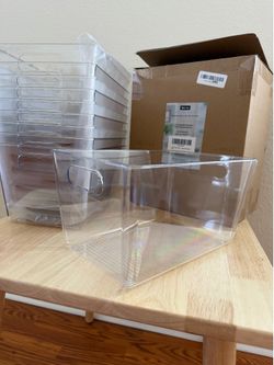 Clear Pantry Storage Organizer Bins
