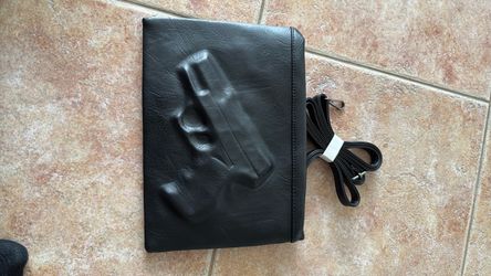 Black Leather Clutch Bag with Shoulder Strap