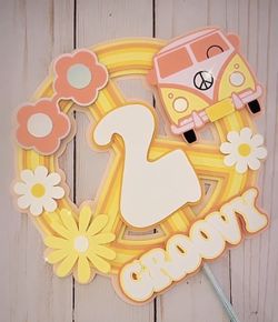Two Groovy Cake Topper