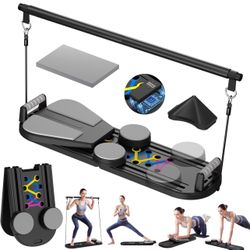 Professional Pilates Reformer Board - Foldable Home and Studio Pilates Equipment for Full Body Workout, Unisex | Portable Gym Equipment for Core Stren