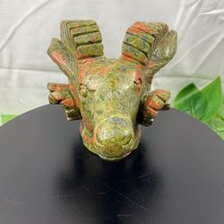 Crystal Unakite Ram Head