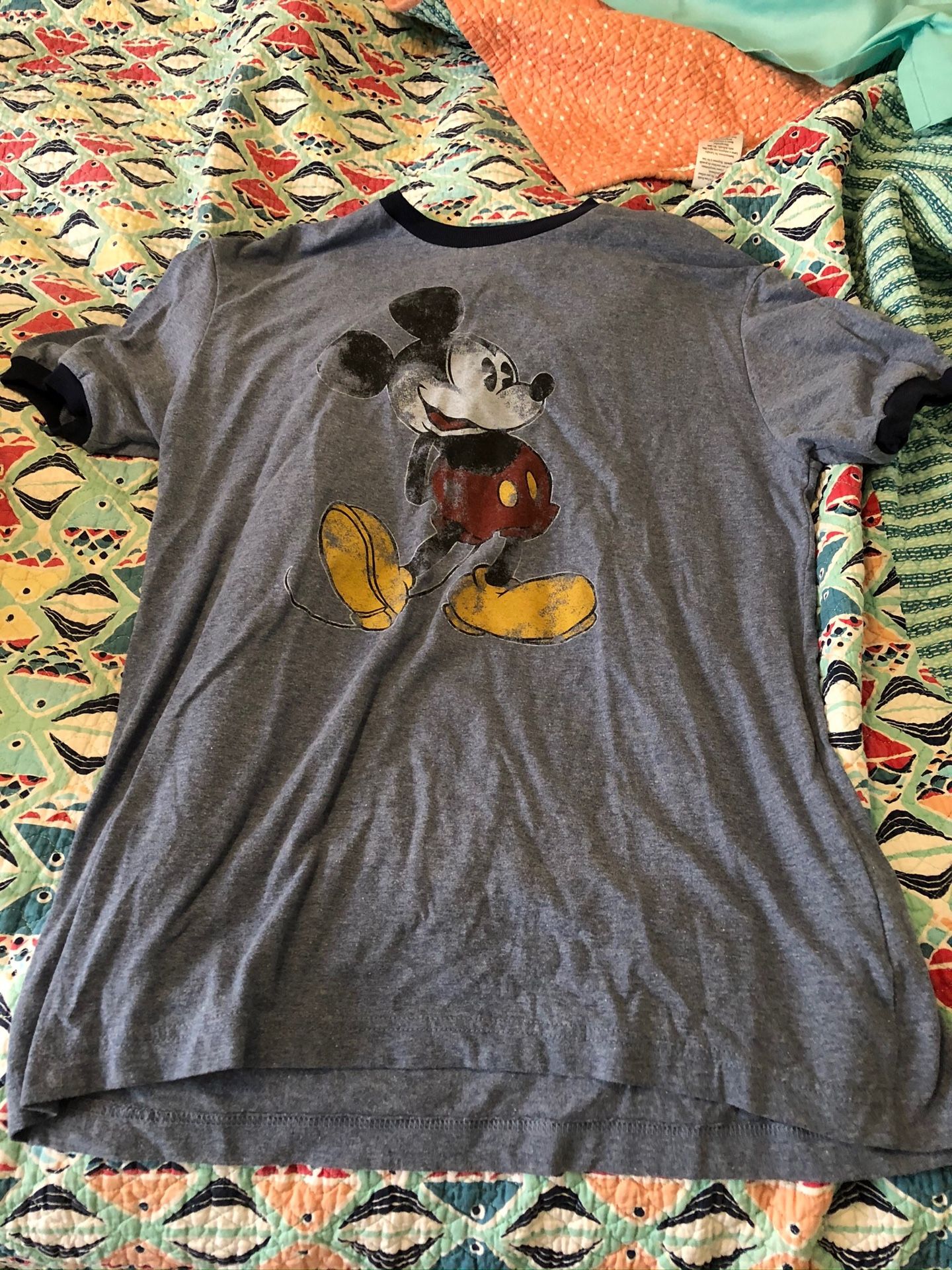 Men's Vintage Distressed Mickey Mouse T-Shirt (Size M)