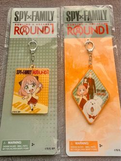 Spy x Family Acrylic Keychain Set Forger Family Group + Anya Round 1 Exclusive