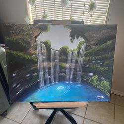 Canvas Painting By Hand “IK KIL CENOTE”