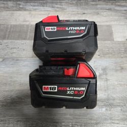 MILWAUKEE M18 XC5.0 AND M18 9AH IN PERFECT CONDITION 