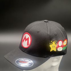 Mario Friends n Foes Curved Fitted Hat