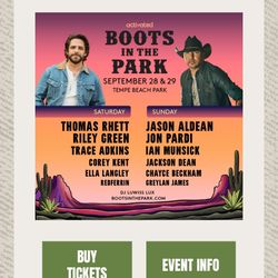 Boots In The Park Tickets