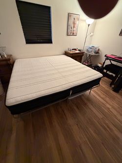 NOVILLA King Size cooling hybrid mattress, upgraded coils