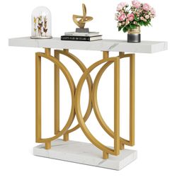 All New Console Table With Double D Shaped Metal Base