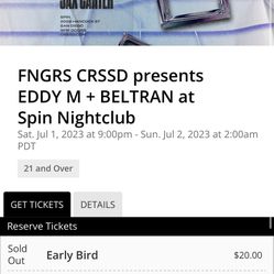 EDDY M & BELTRAN ticket San Diego Saturday July 1st @ Spin Night Club