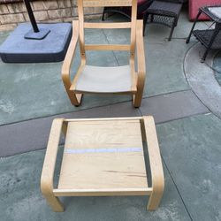 IKEA POANG Armchair And Ottoman