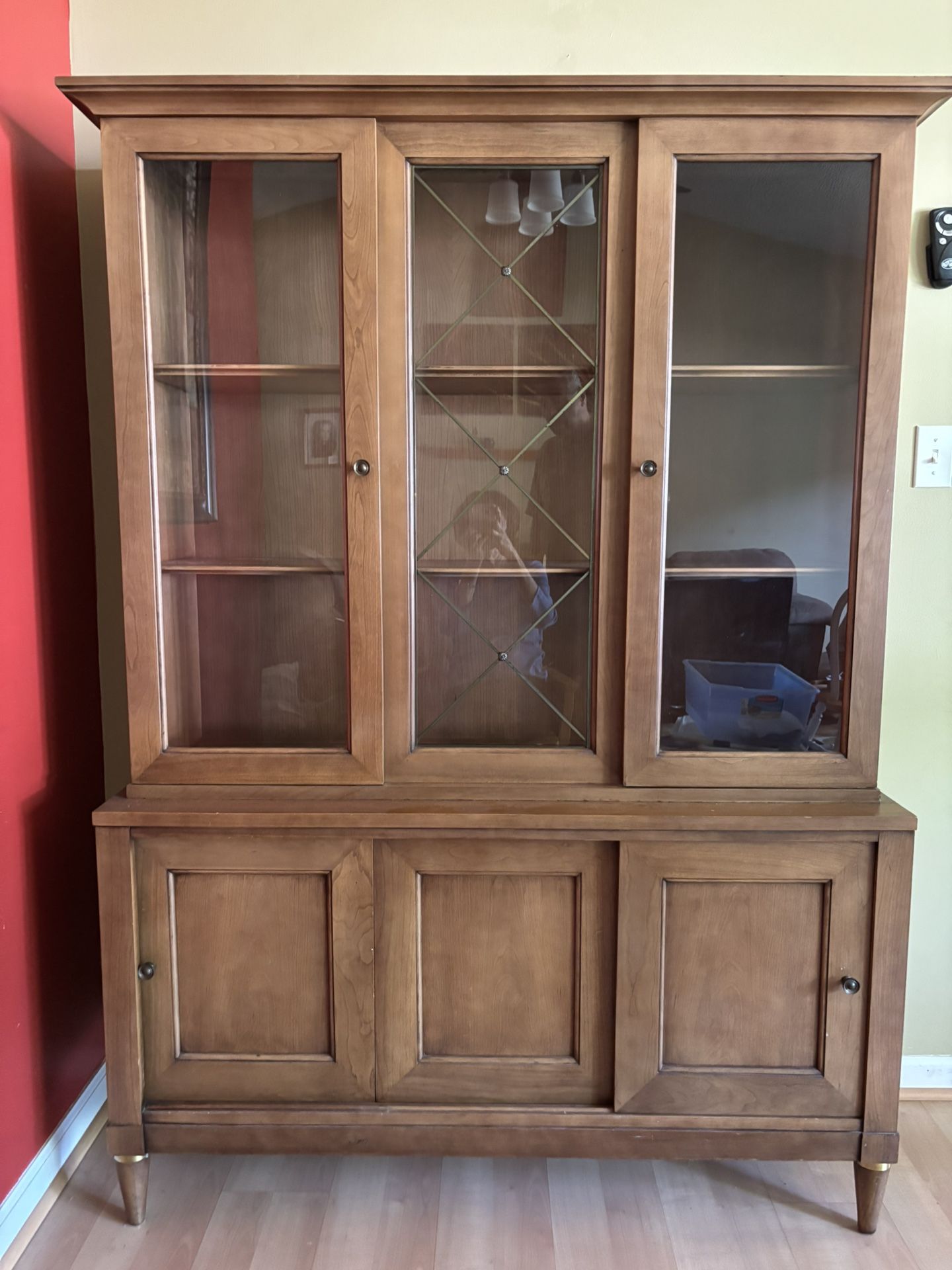 Mid Century China Cabinet $700