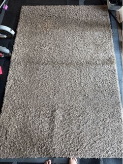 Shaggy brown rug