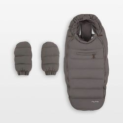 Nuna ® Granite Grey Winter Stroller Footmuff and Mitten Set