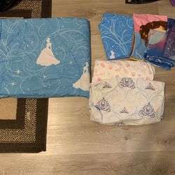 Princess Sheet And Pillow Case Lot Twin Size