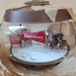 Lighted Budweiser Clydesdale Carousel Globe