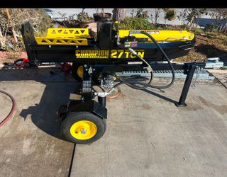 27 Ton 224 cc Gas Powered Hydraulic Wood Log Splitter w/Vertical/Horizontal Operation and Auto Return-with Hydraulic Oil